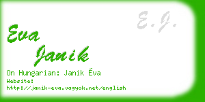eva janik business card
