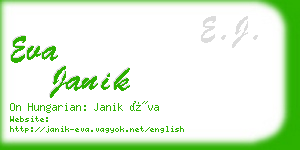 eva janik business card